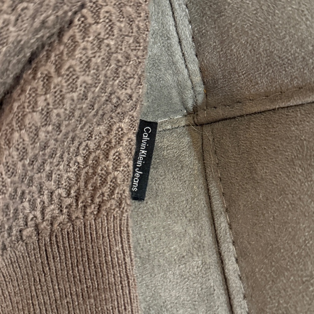 Calvin Klein Jeans Taupe Cowl Neck Sweater - Picture 2 of 3